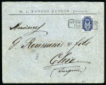 Stamp of Russia » Ship Mail » Ship Mail in the Black Sea 1894 Envelope from Batum with 10k cancelled by Austrian P.O. in Constantinople "LETTERE ARRIVIATE / PER MARE" boxed hs