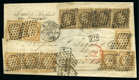 Stamp of Colonies françaises » Guadeloupe 1872, Lettre de Moule pour Nantes affranchissement