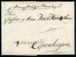 Stamp of Russia » Ship Mail » Ship Mail in the Gulf of Finland 1837 Folded cover to Copenhagen with 3-line ds on reverse: "KRONSHTADT / PARAX. STEAMR. / 2 OKTYA 1837"