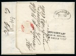 Stamp of Russia » Ship Mail » Ship Mail in the Gulf of Finland 1837 Folded cover to Copenhagen with 3-line ds on reverse: "KRONSHTADT / PARAX. STEAMR. / 2 OKTYA 1837"