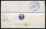 Stamp of Russia » Ship Mail » Ship Mail in the Black Sea 1875 Entire from Odessa to Constantinople franked four 1875 2k tied by Odessa cds, endorsed "By Russian Steamship"