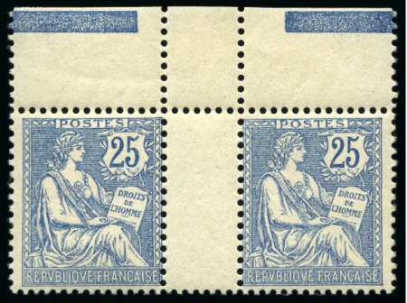 Stamp of France » Émissions à partir de 1900 1902, Y&T n°127 Type Mouchon 25 centimes bleu ** en