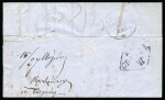 Stamp of Russia » Ship Mail » Ship Mail in the Black Sea 1865 Folded letter to Piraeus, Greece, from Taganrog, with Russia and Greece combination franking