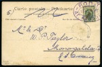 Stamp of Russia » Ship Mail » Ship Mail in the Mediterranean Sea 1907 (Nov 13) Picture postcard to the USA franked 10pa on 2k tied by violet "ROPiT / AGENT CAVALLA" (Greece) oval datestamp