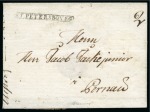 Stamp of Russia » Russia Imperial Pre-Stamp Postal History 1767 (Nov 12) Wrapper written at Helsingfors (Finland) to Pernau (Estonia) bearing boxed transit "ST. PETERSBOVRG" hs