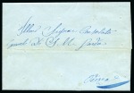Stamp of Russia » Russia Imperial Pre-Stamp Postal History 1852 Entire addressed locally to the Sardinian Consul at Odessa, disinfected, oval Cyrillic ds "Cleaned in the Odessa...quarantine"