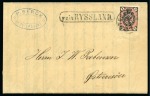 Stamp of Russia » Ship Mail » Ship Mail in the Gulf of Finland 1882 Printed matter wrapper from St. Petersburg to Sweden with 1875-79 2k tied on arrival by Stockholm cds 