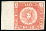 Stamp of Uruguay 1858 240c red, a choice group of nine examples 