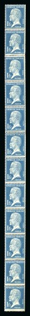 Stamp of France » Roulettes 1923-26, Type Pasteur 1 franc  bleu en roulette de