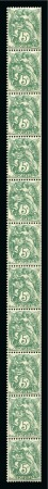 Stamp of France » Roulettes 1925, Type Blanc 5 centimes vert en roulette de 11