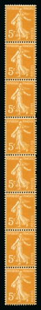 Stamp of France » Roulettes 1921-22, Type Semeuse 5 centimes orange en roulette