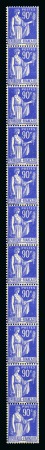 Stamp of France » Roulettes 1932-33, Type Paix 90 centimes outremer en roulette