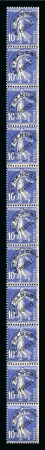 Stamp of France » Roulettes 1922-47, Type Semeuse préoblitéré 10 centimes outremer