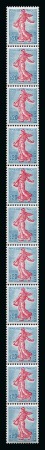 Stamp of France » Roulettes 1960-61, Lot de 2 roulettes Y&T R 50 (1233a) Semeuse de