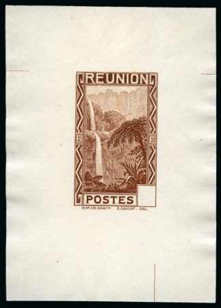 Stamp of Colonies françaises » Réunion 1933-38, Lot de 2 épreuves de l'Institut de gravure