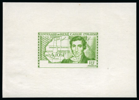 Stamp of Colonies françaises 1939, Lot de 3 épreuves Centenaire de la mort de René