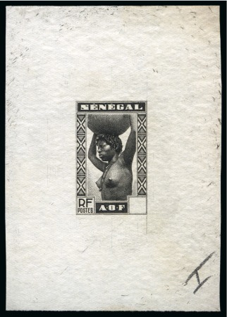 Stamp of Colonies françaises » Sénégal 1938, Lot de 8 épreuves dont 6 avec inscription de