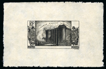 Stamp of Colonies françaises 1939, Épreuve en noir du timbre 150ème anniversaire