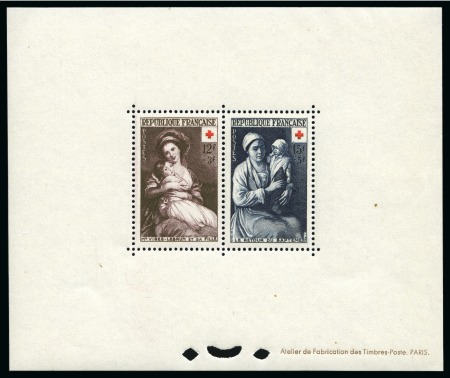 Stamp of France » Blocs et Feuillets 1953, Bloc spécial Croix Rouge Y&T n°966/967 (tirage