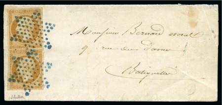 Stamp of France » Empire 1853-1862 1855, Lettre de Paris pour les Batignolles affranchissement