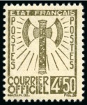 Stamp of France » Service 1943, Série Francisque complète neuve ** sur les