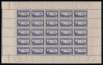 Stamp of France » Poste Aérienne 1930, Feuille complète de 25 exemplaires PA 6b Avion