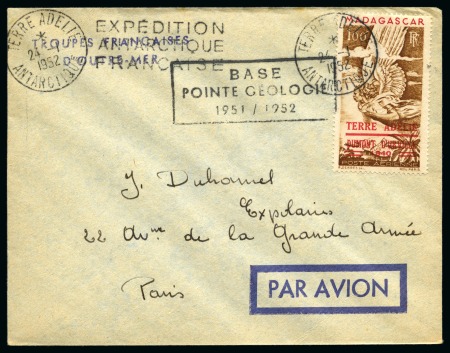Stamp of Colonies françaises » TAAF 1952, Lettre illustrée "Troupes français d'Outre-Mer"