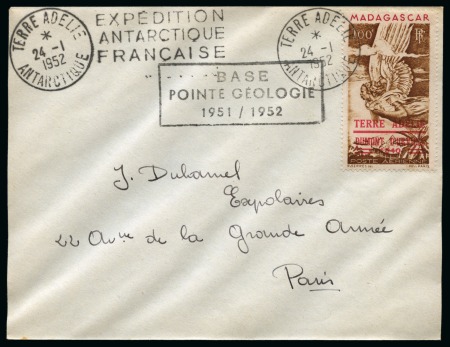 Stamp of Colonies françaises » TAAF 1952, Lettre illustrée "Troupes français d'Outre-Mer"