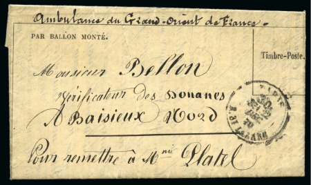 Stamp of France » Guerre de 1870-1871 1870, Gazette des Absents avec mention manuscrite "