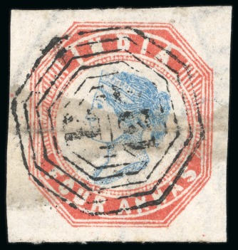 Stamp of Large Lots and Collections India: 1854 Lithograph small lot of 6 used stamps incl. 4a from 1st printing