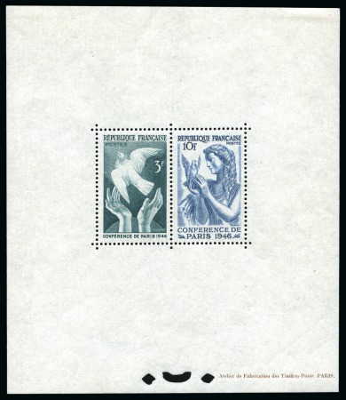 Stamp of France » Blocs et Feuillets 1946, Bloc spécial Y&T 761/762 Conférence de la Paix