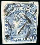 Stamp of Colombia » States - Antioquia 1884 10c blue on white wove paper used