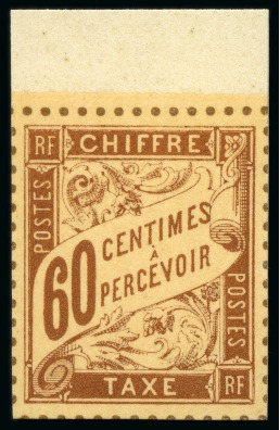 Stamp of France » Timbres-Taxe 1896, Non Émis Timbre-Taxe Duval 60 centimes brun