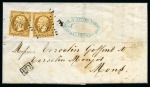 Stamp of France » Présidence de 1852 1854, Lettre de Maubeuge pour Mons (Belgique) affranchissement