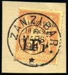 Stamp of Colonies françaises » Zanzibar (Poste française) 1886-1903, Fascinante collection de timbres de Zanzibar