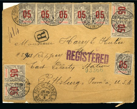 Stamp of Colonies françaises » Martinique 1891-1913, Lot de 2 lettres de Martinique dont régime