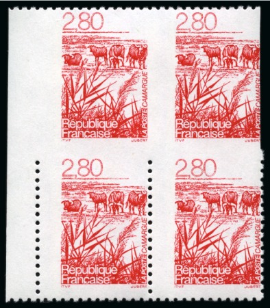 Stamp of France » Émissions à partir de 1900 1995, Variété de piquage dentelé sur 3 côtés tenant