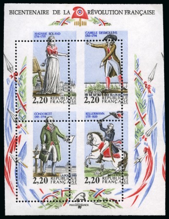 Stamp of France » Blocs et Feuillets 1989-91, Lot de 2 blocs feuillets sur la thématique