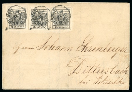 Stamp of Austria » Bohemia (Böhmen) Trautenau - Bohemia (Böhmen). 1850 2kr (3) on cover