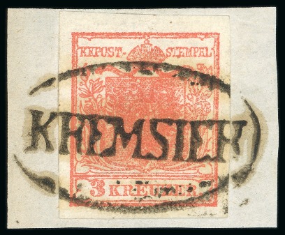 Stamp of Austria » Moravia (Mähren) Kremsier - Moravia (Mähren). 1850 3kr, Müller 1387a