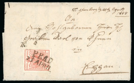 Stamp of Austria » Tyrol (Tirol) Prad - Tyrol (Tirol; Trentino-Alto Adige). 1850 3kr on cover, Müller 2225a