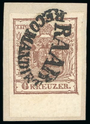 Stamp of Austria » Hungary (Ungarn) Raab - Hungary (Ungarn). 1850 6kr, "RAAB/RECOMMANDIRT", Müller 2283Ra