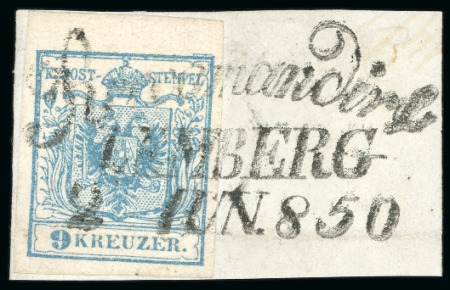 Stamp of Austria » Galizia (Galizien) Lemberg - Galizia (Galizien). 1850 9kr, strong impression and good margins,