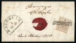 Stamp of Austria » Galizia (Galizien) Lemberg - Galizia (Galizien). 1850 9kr & 6kr on registered cover, Müller 1477Ra + 1477a