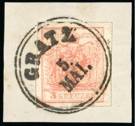 Stamp of Austria » Styria (Steiermark) Gratz- Styria (Steiermark). 1850 3kr, Müller 843f