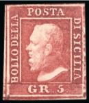 Stamp of Italian States » Sicily 1859 Mint & used selection (27) from 1/2gr to 50gr, very fine examples all with four margins