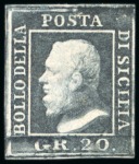 Stamp of Italian States » Sicily 1859 Mint & used selection (27) from 1/2gr to 50gr, very fine examples all with four margins
