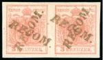 Stamp of Austria » Instructional Postmarks (Zur Entwertung Verwendete Zusatzstempel) Recom & Recoman. 1850 3kr & 6kr, choice group of seven stamps