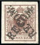 Stamp of Austria » Instructional Postmarks (Zur Entwertung Verwendete Zusatzstempel) Recom & Recoman. 1850 3kr & 6kr, choice group of seven stamps