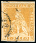 Stamp of Italian States » Tuscany 1851-57, Used selection (30) from the 1851-52 and 1857 issues